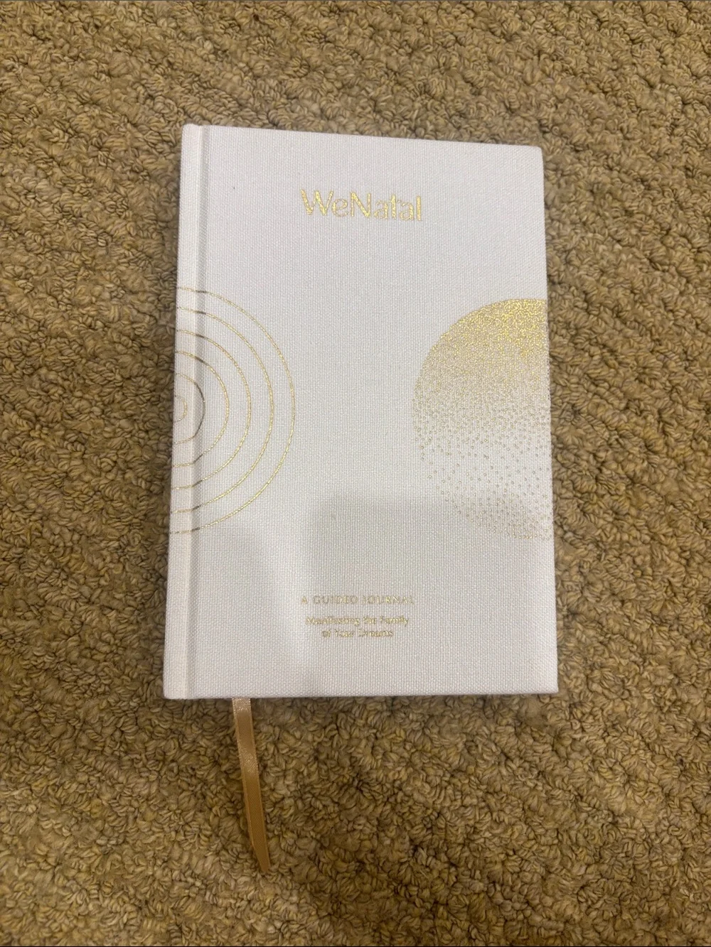 WeNatal White & Gold Guided Journal - Hardcover